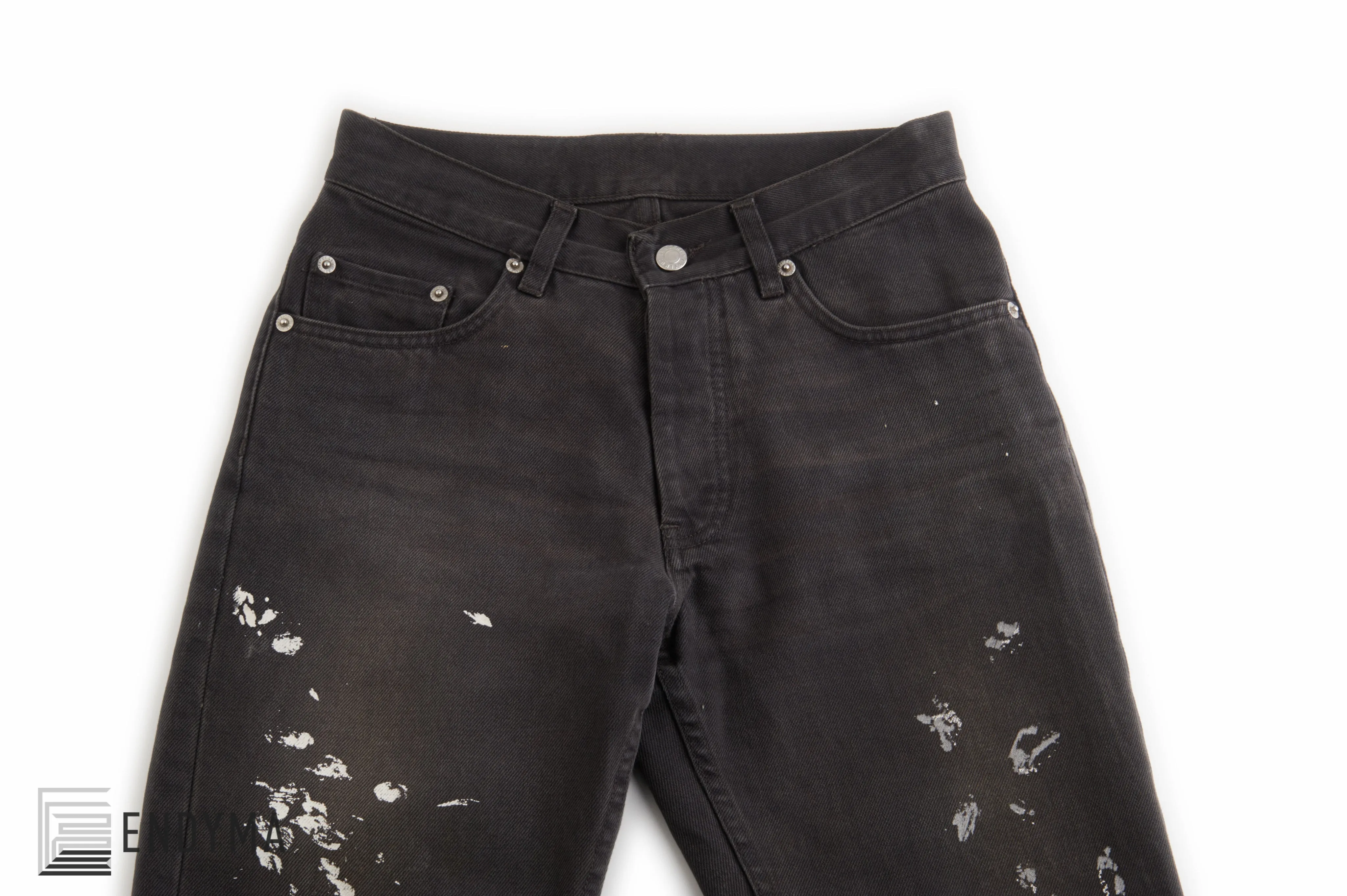 2000 Vintage Overdyed Black Denim Painter Jeans (Size 27)