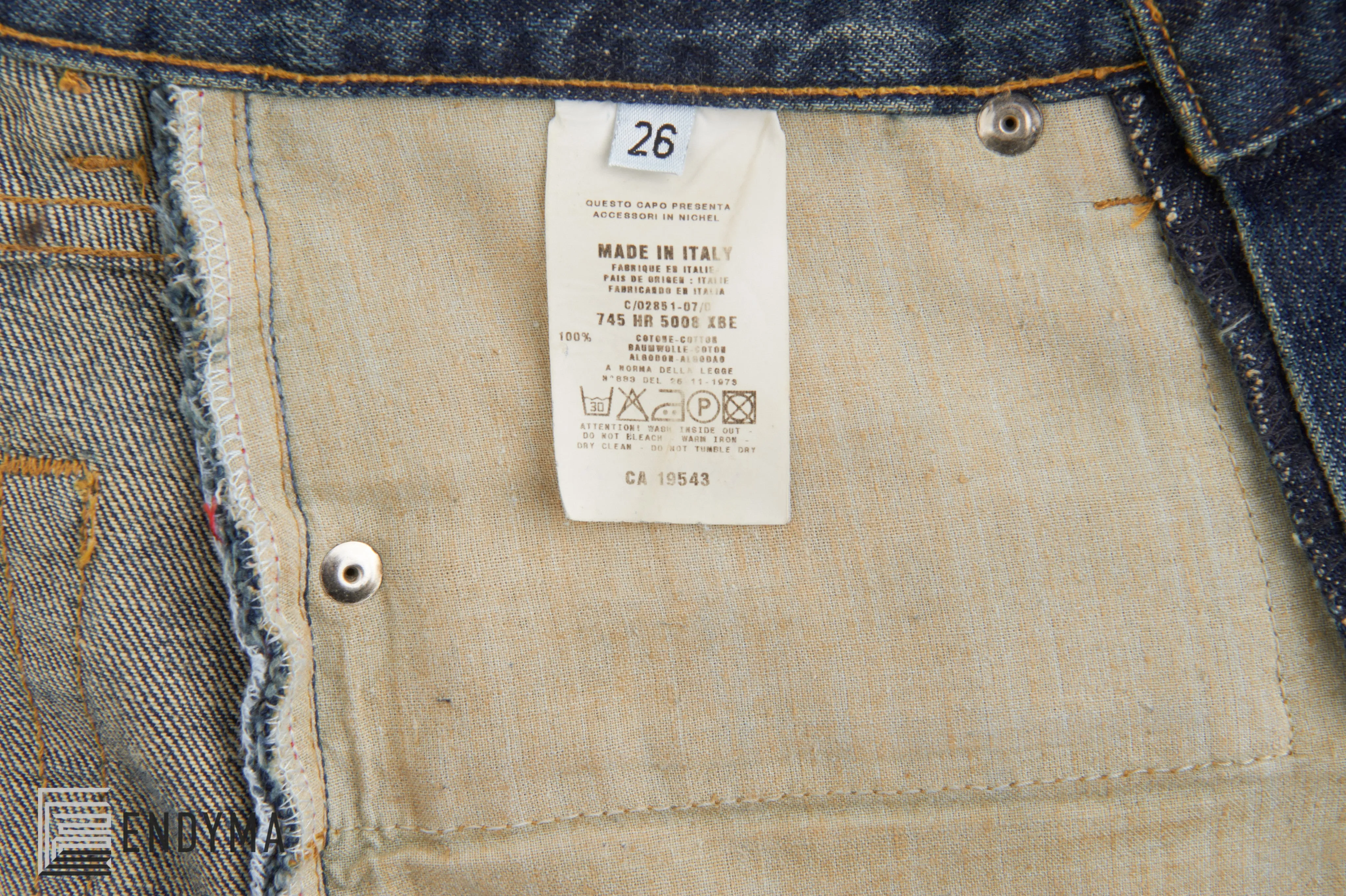 2000 Vintage Sanded Denim Painter Jeans (Dark Wash, Size 26)