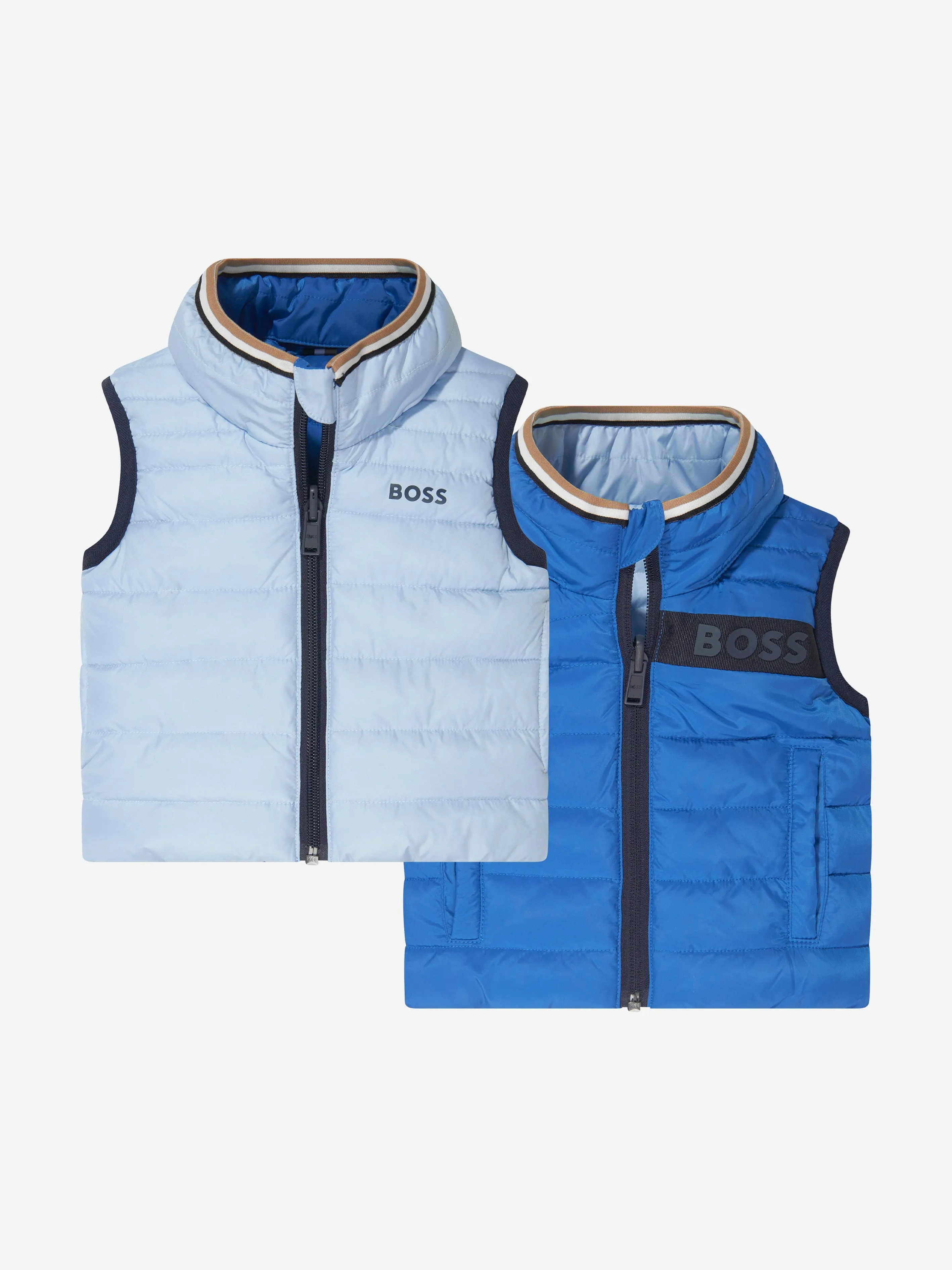 BOSS Baby Boys Reversible Gilet in Blue