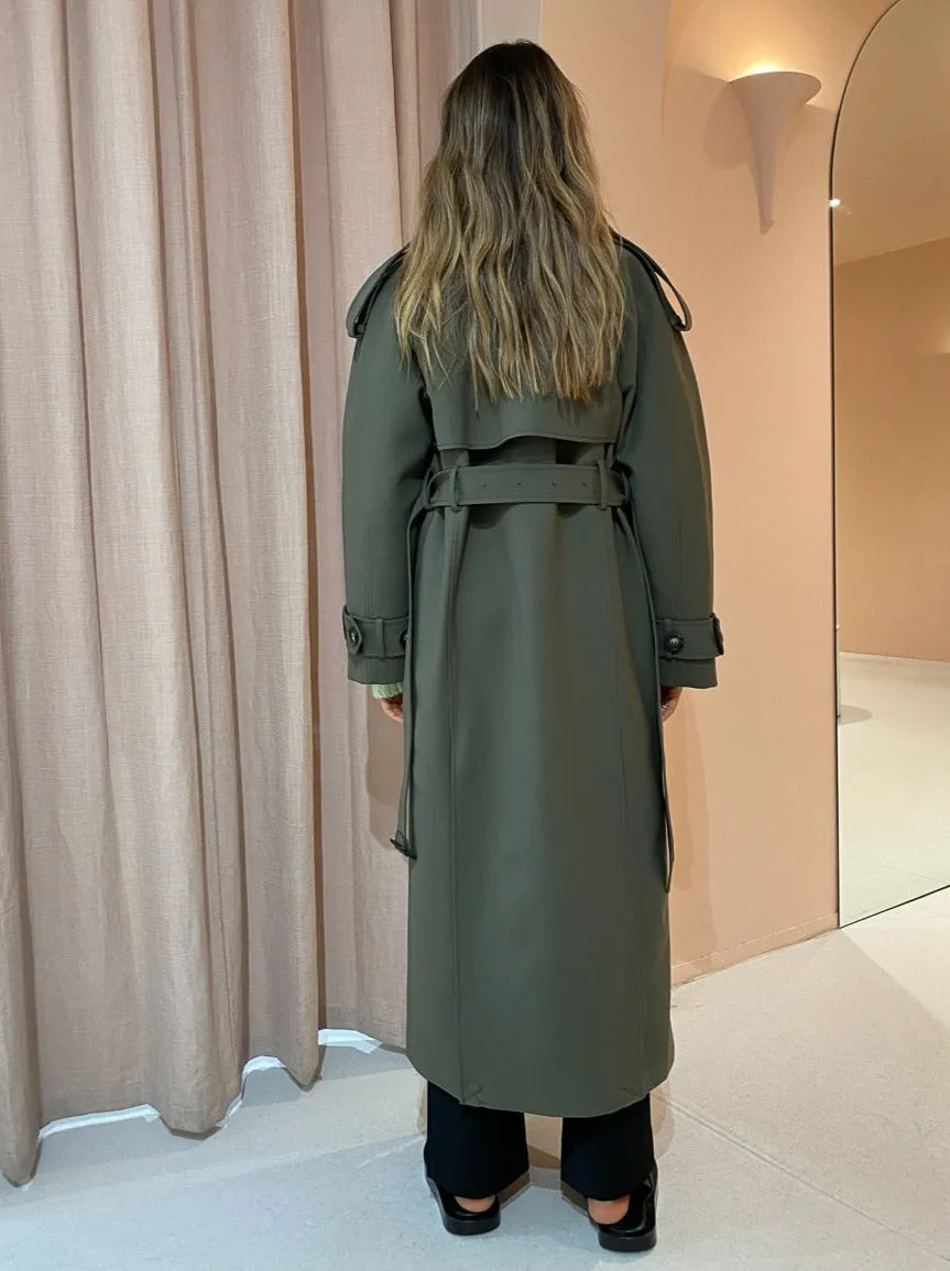 Camilla and Marc Mateo Trench Coat in Willow Green