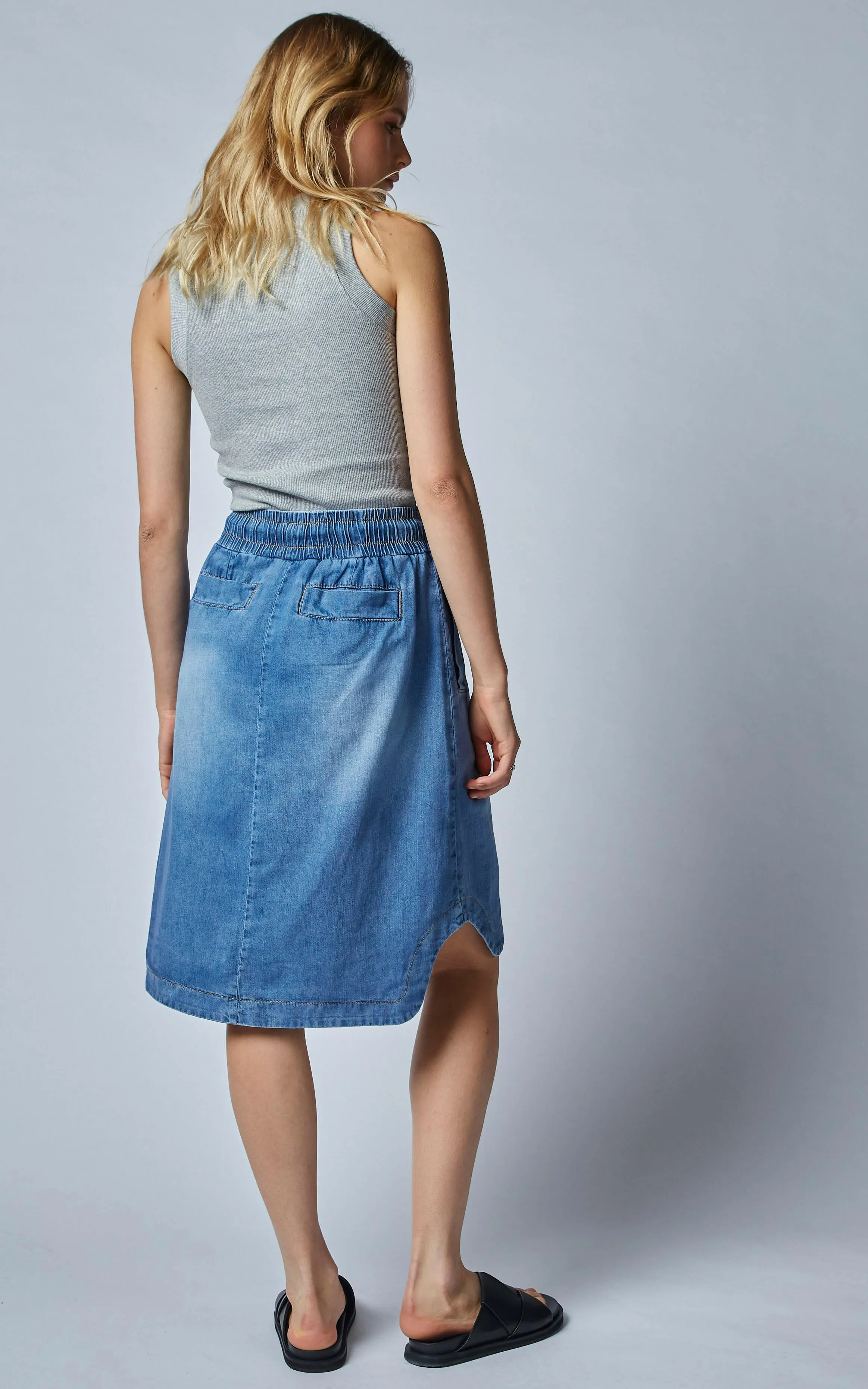 Cecil Midi Denim Skirt