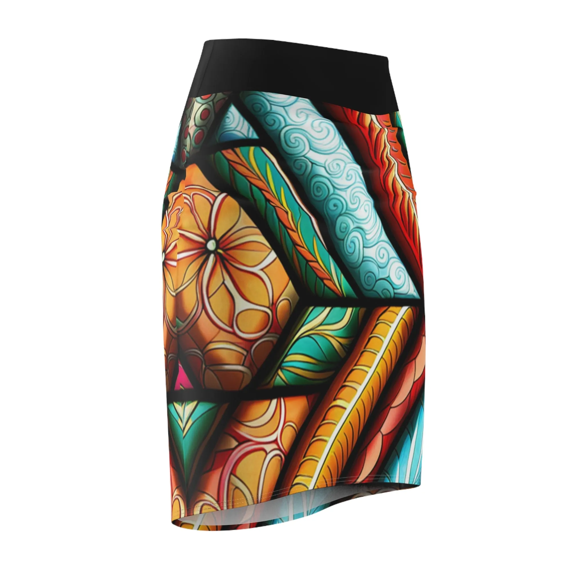 Country Living Abstract Aztec Women's Pencil Skirt (AOP)