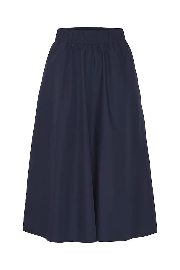 FINLEY MIDI SKIRT (NAVY)