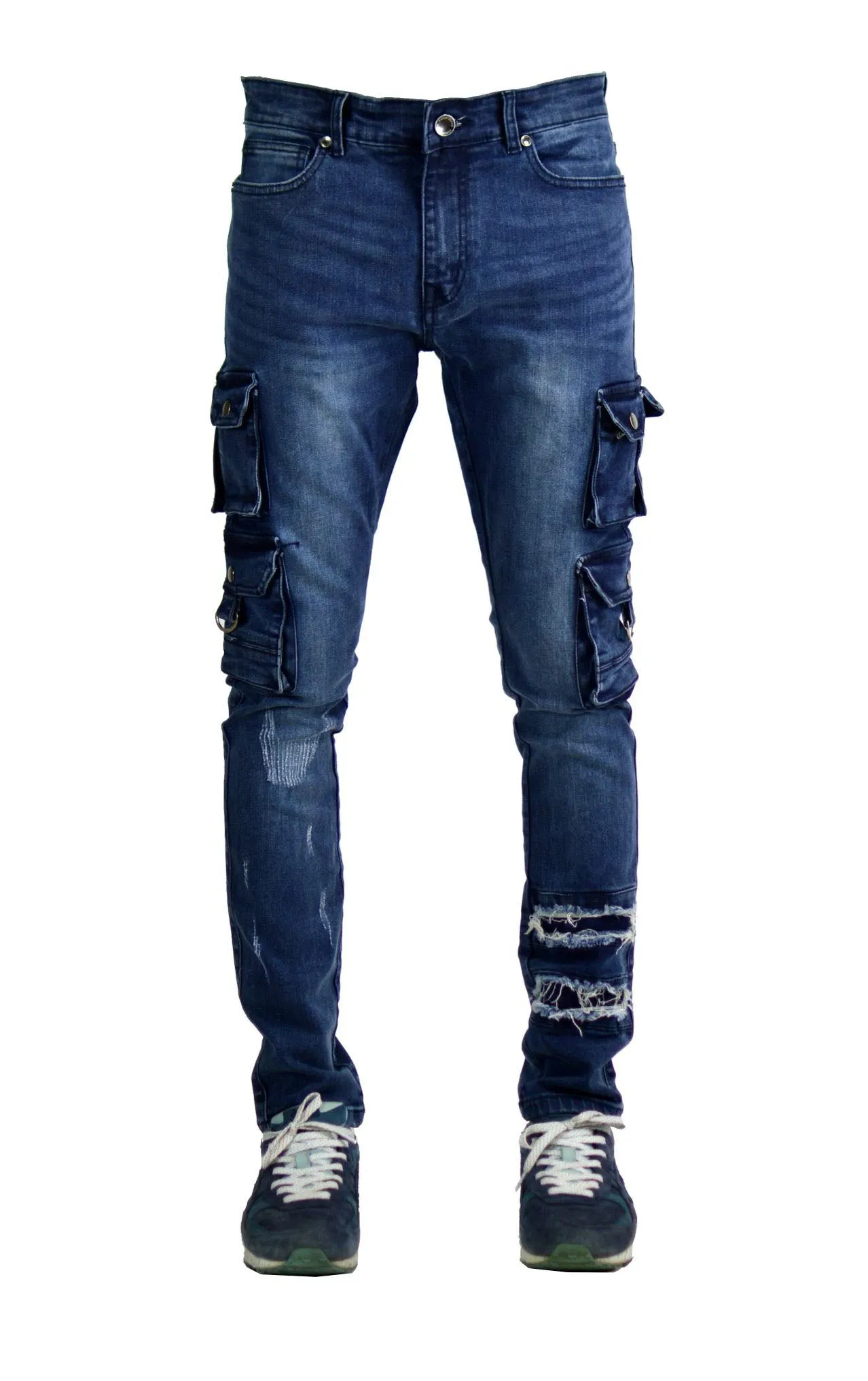 Focus Multi Cargo Denim (Dark Wash)