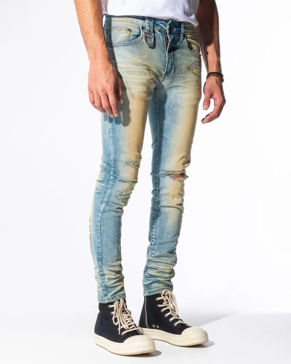 GALA HUGHES DENIM JEANS (LIGHT WHEAT/BLUE WASH)