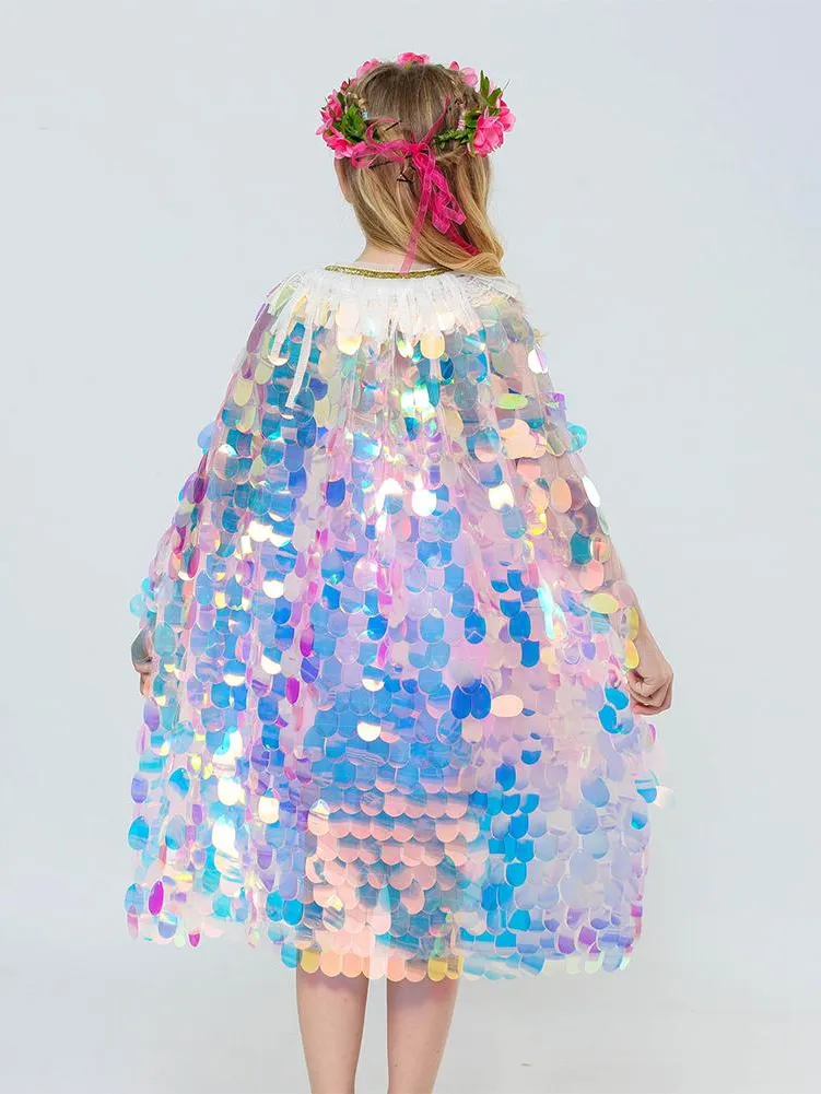 Girls Sequin Mermaid Cape