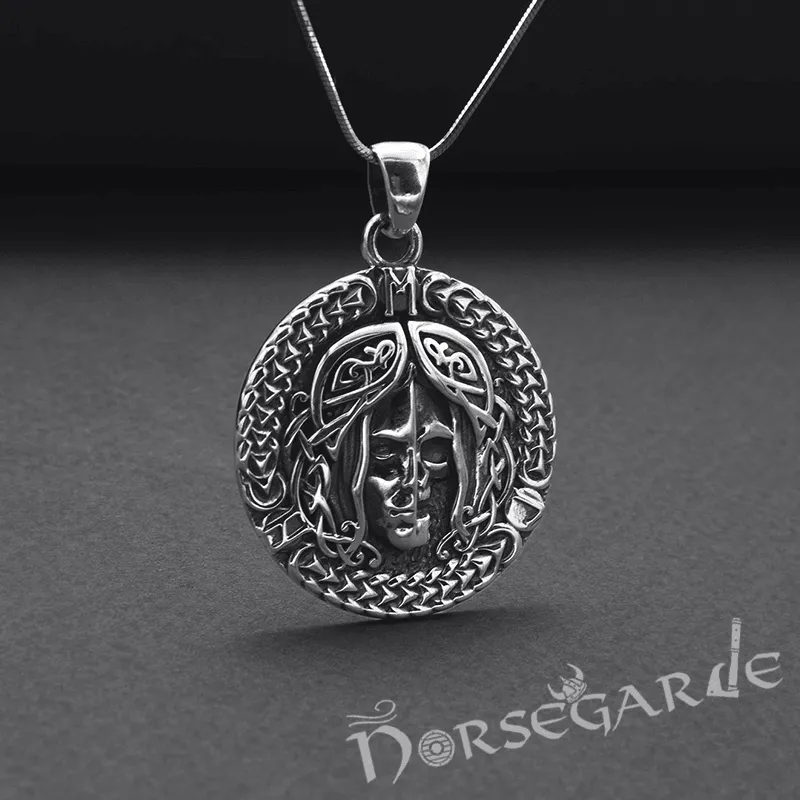 Handcrafted Hel's Visage Amulet - Sterling Silver