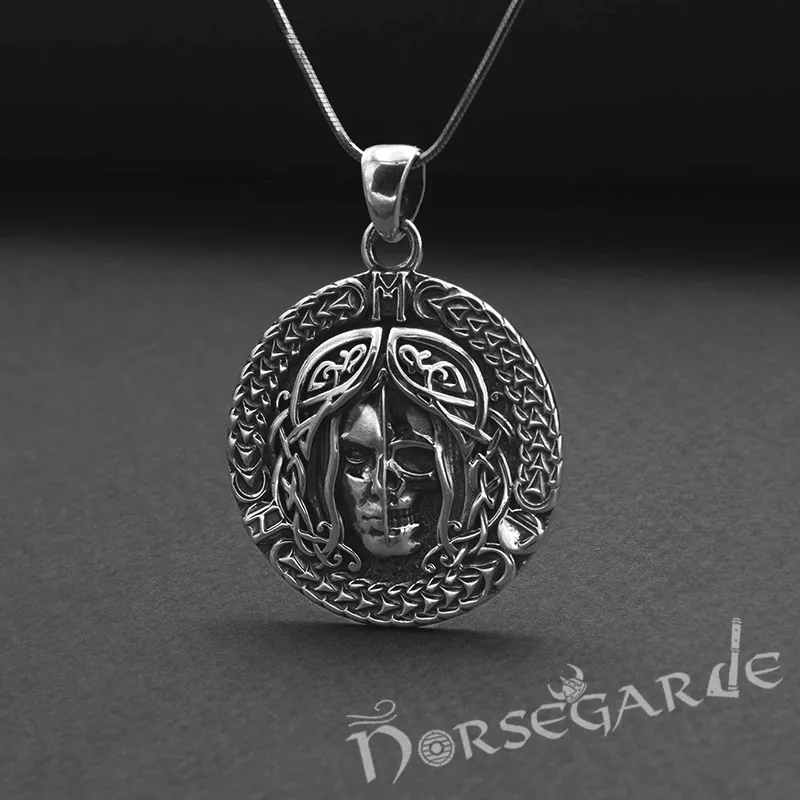 Handcrafted Hel's Visage Amulet - Sterling Silver