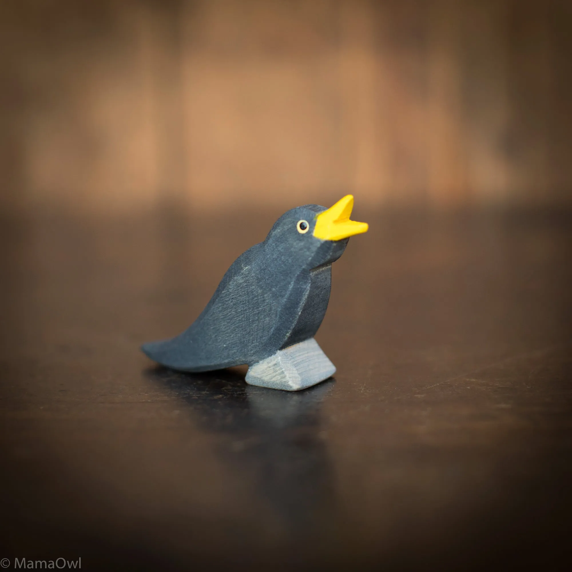 Handcrafted Wooden Blackbird