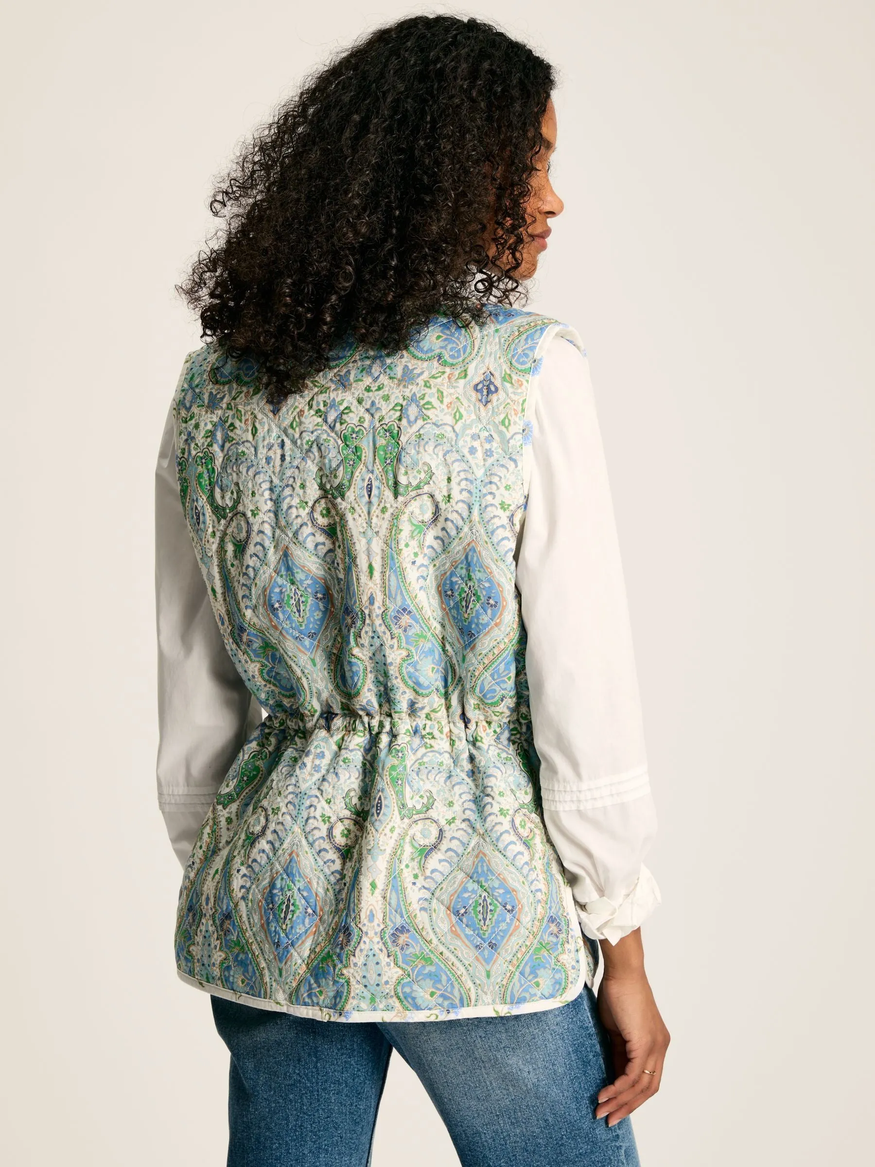 Hatfield Paisley Cotton Quilted Gilet