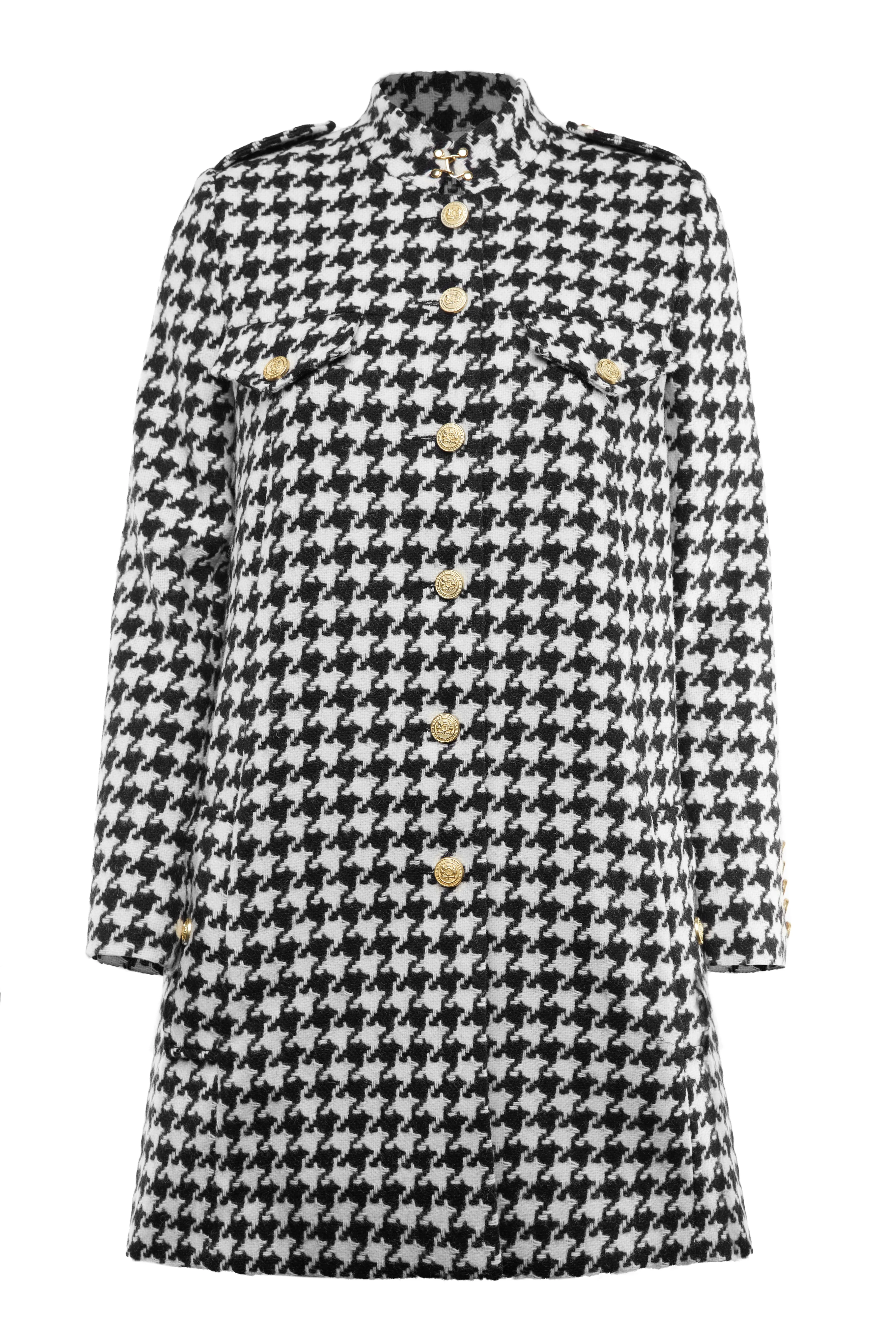 Highbury Cape Coat (Large Scale Houndstooth)