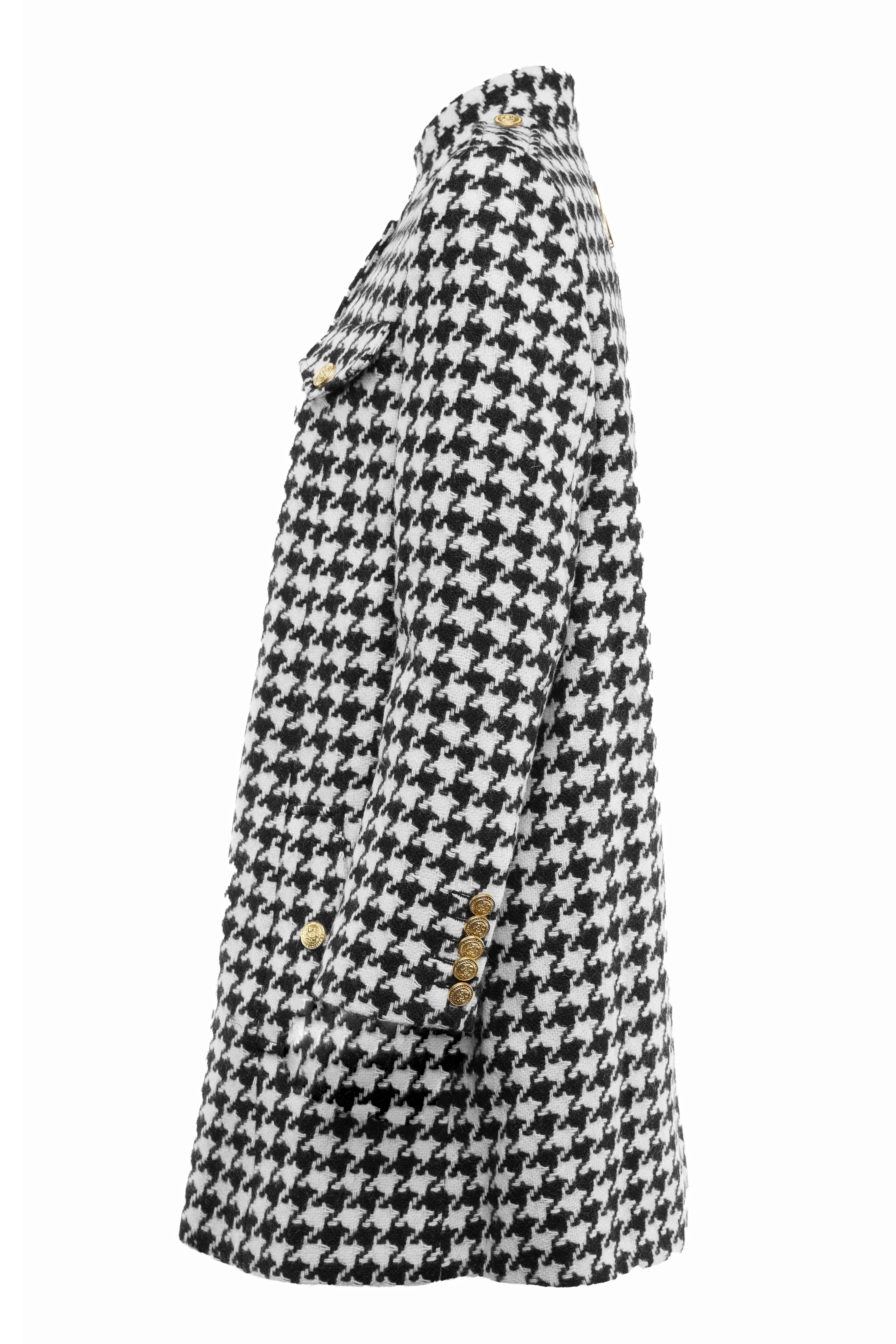 Highbury Cape Coat (Large Scale Houndstooth)