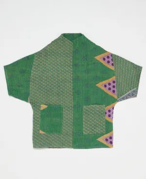 Kantha Cocoon Quilted Jacket - No. 240507 - Small