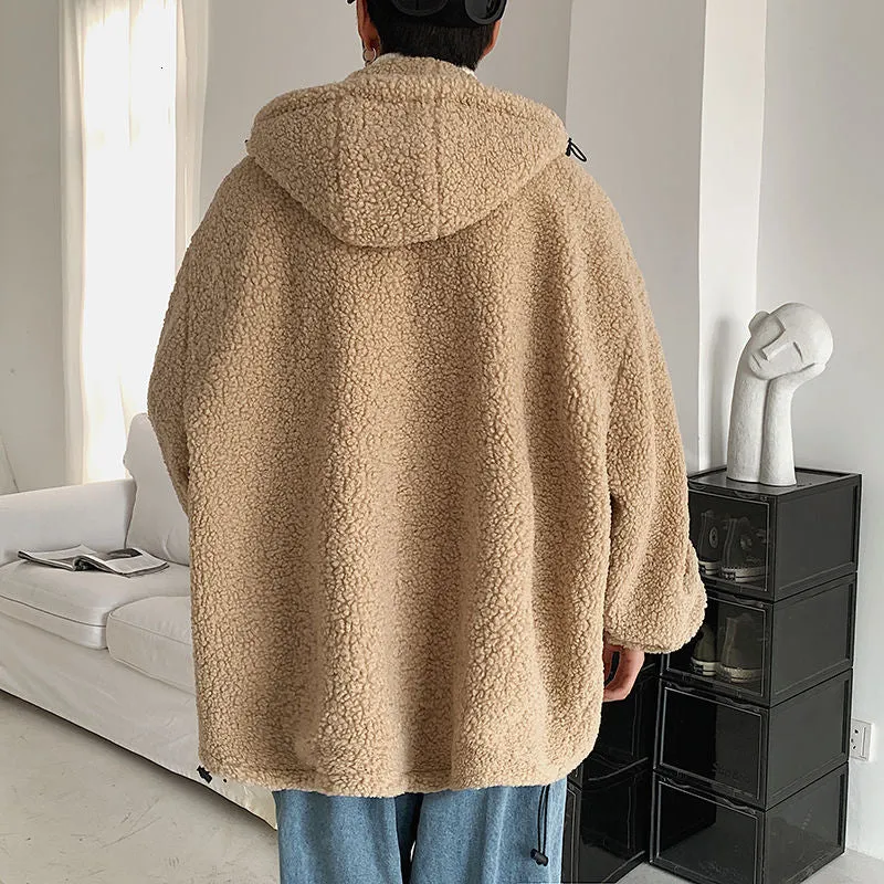 [Korean Style] 3 Color Lamb Fur Hoodie Jackets