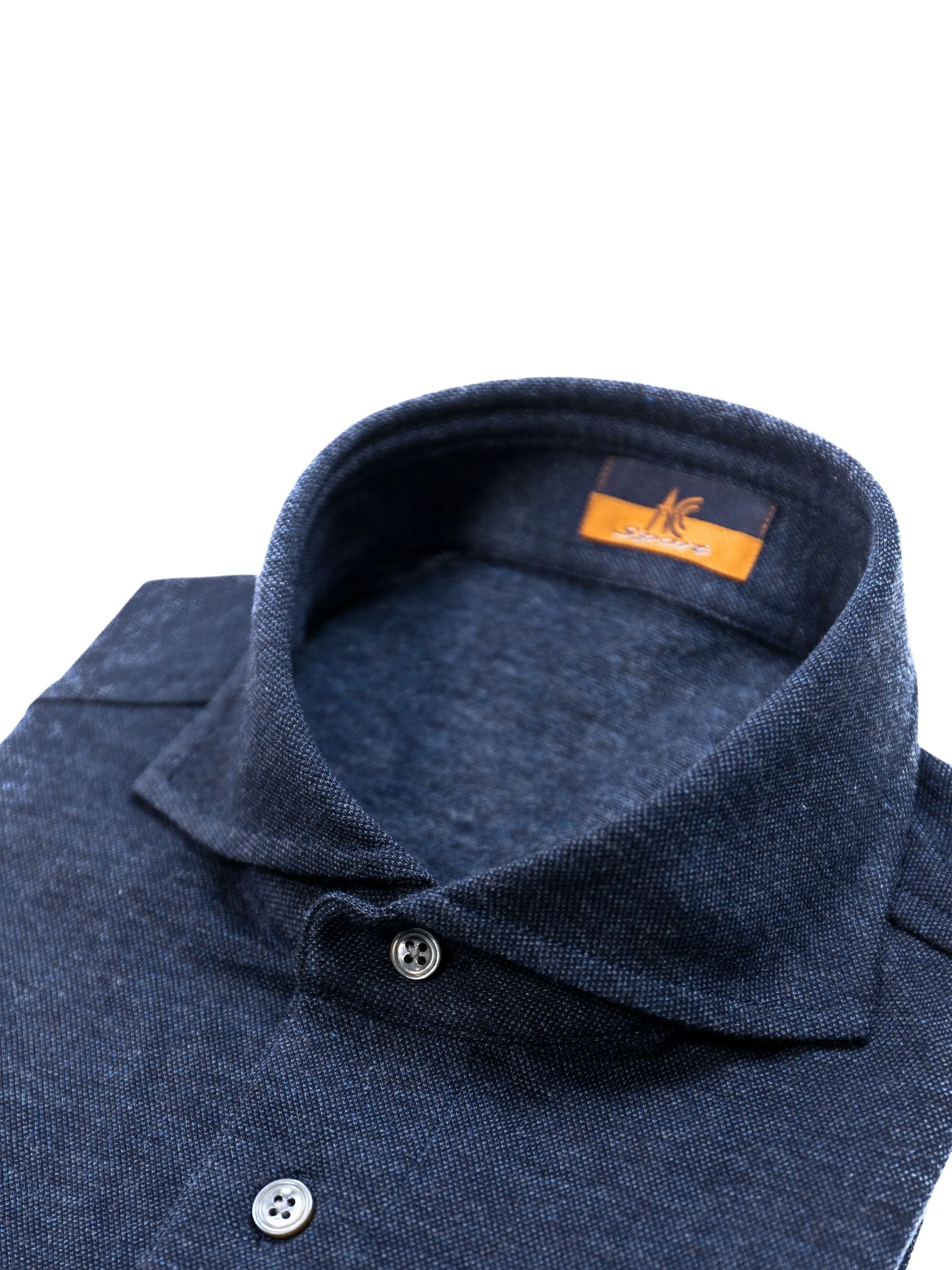 Long Sleeve Navy "Cashco" Polo Shirt - Davis Fit (Slim)