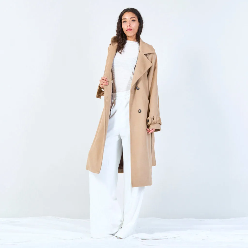 Long tailored trench coat wholesale