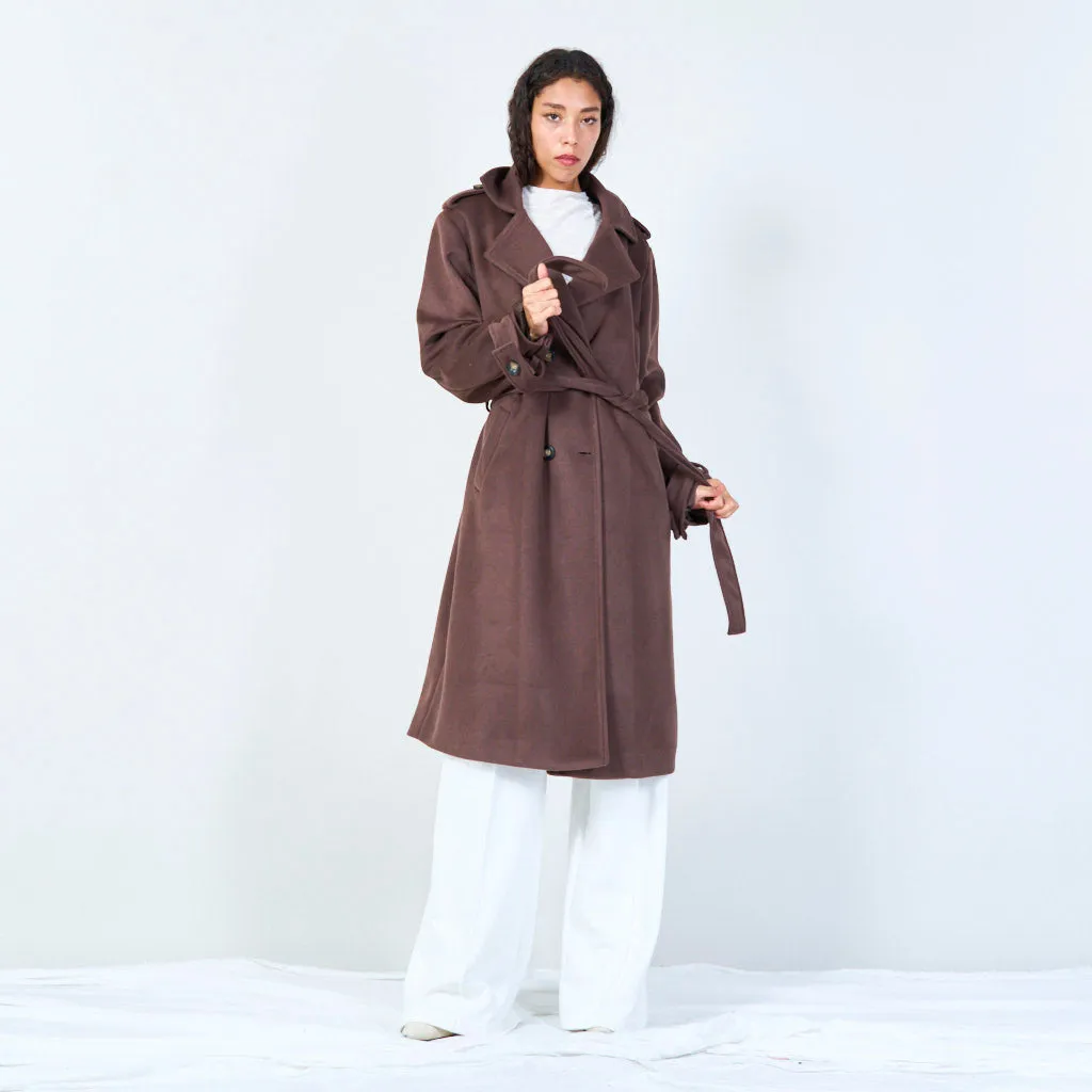 Long tailored trench coat wholesale