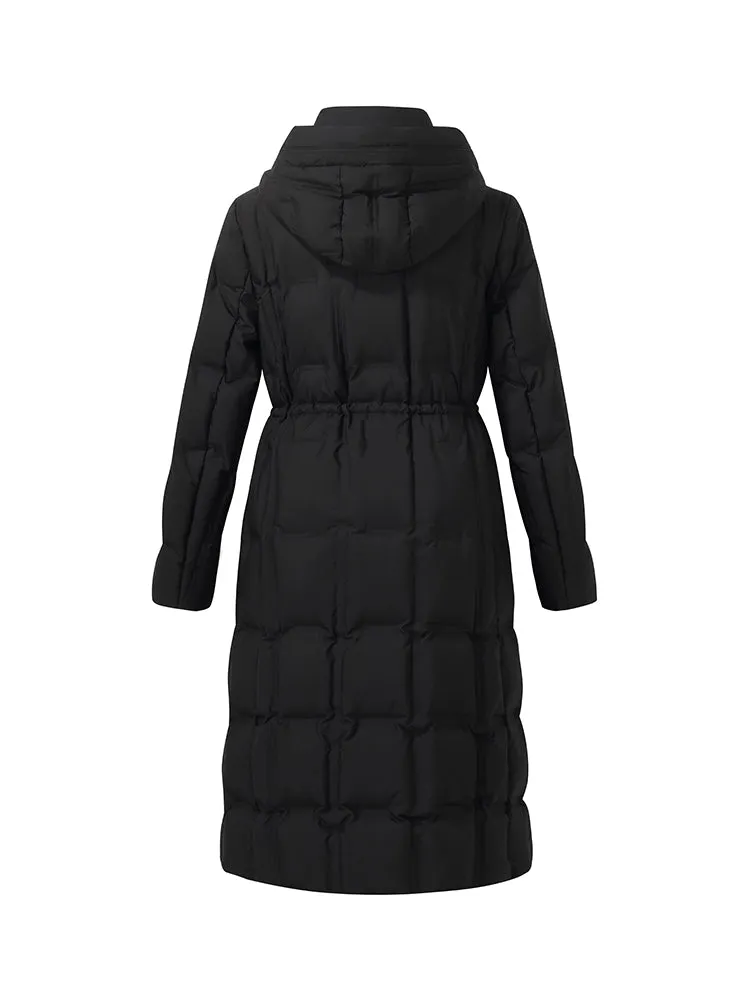 Longline Hooded Goose Down Coat