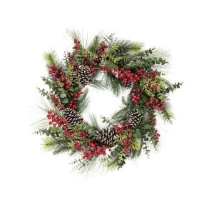 Opulent Berry Pinecone Wreath