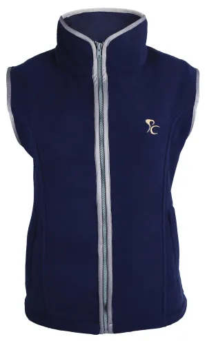 Paddock Fleece Waistcoat Navy By Pc Racewear