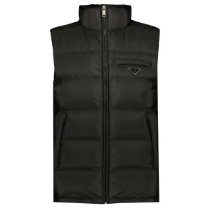 Prada Nylon Down Fill Gilet Black