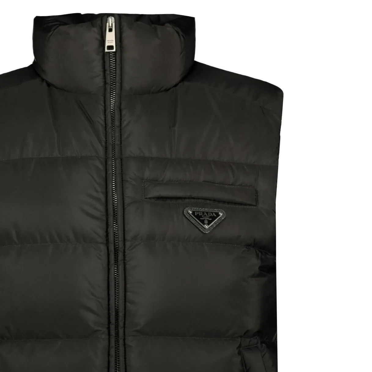 Prada Nylon Down Fill Gilet Black