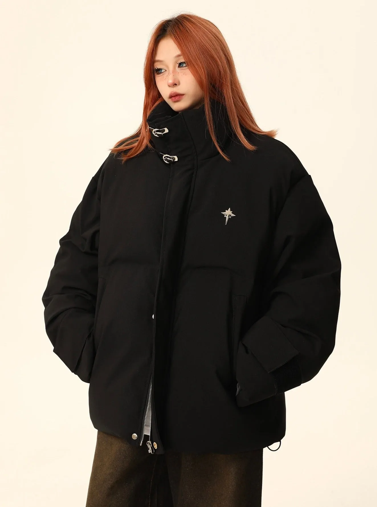 Quilted Stand Collar Padded Jacket