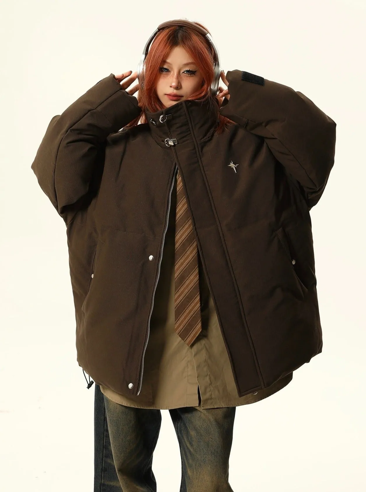 Quilted Stand Collar Padded Jacket