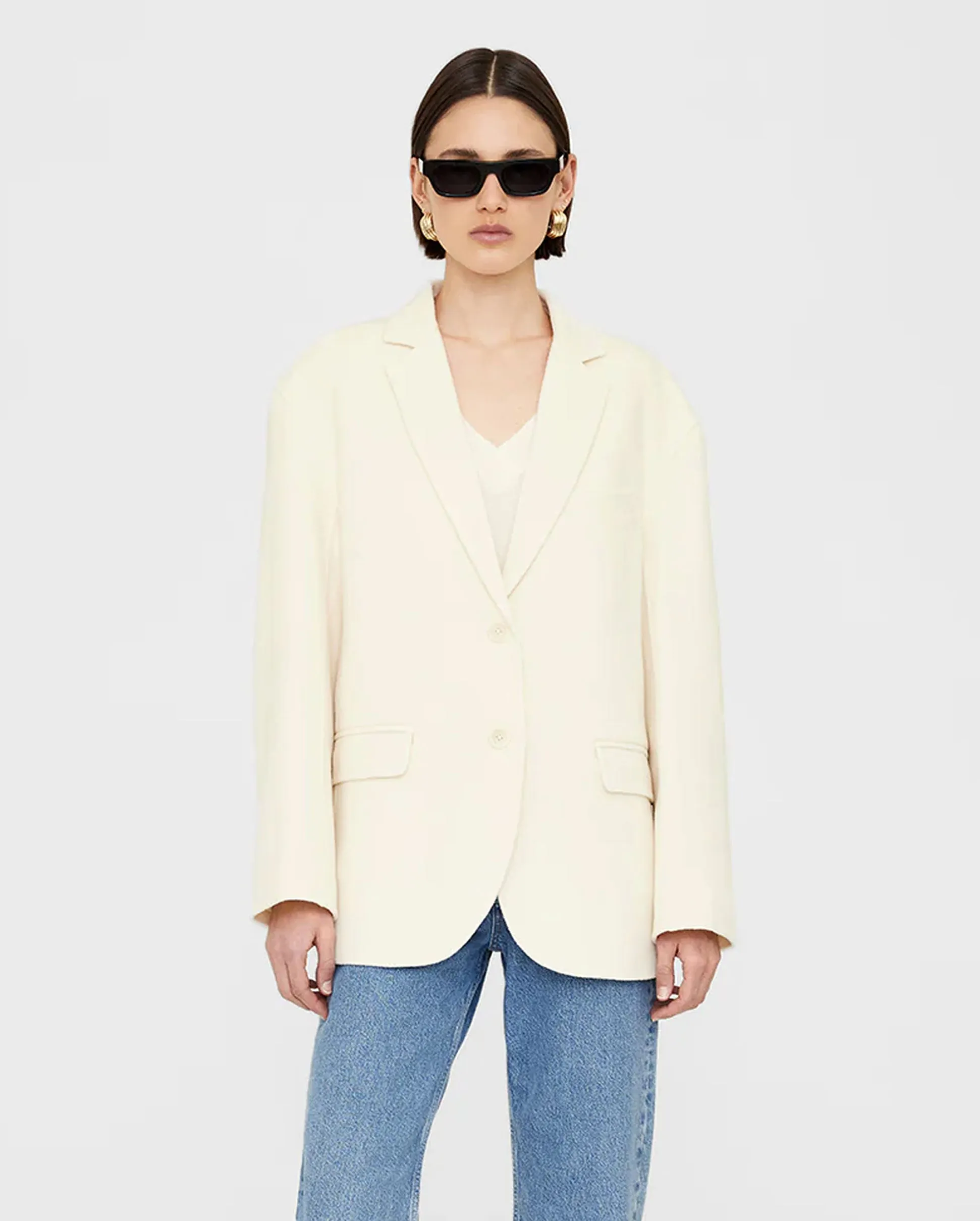 QUINN BLAZER / WHITE CASHMERE BLEND