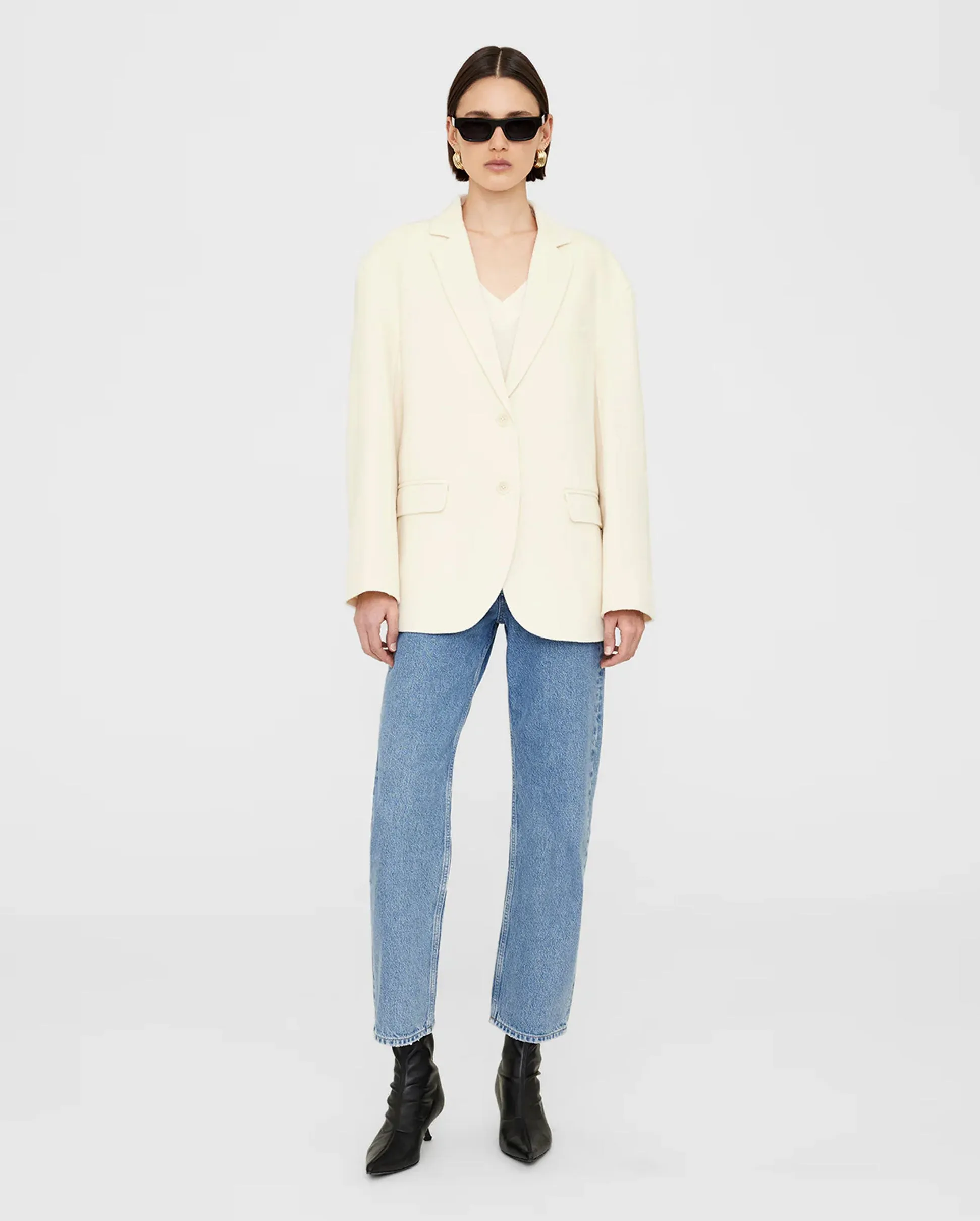 QUINN BLAZER / WHITE CASHMERE BLEND