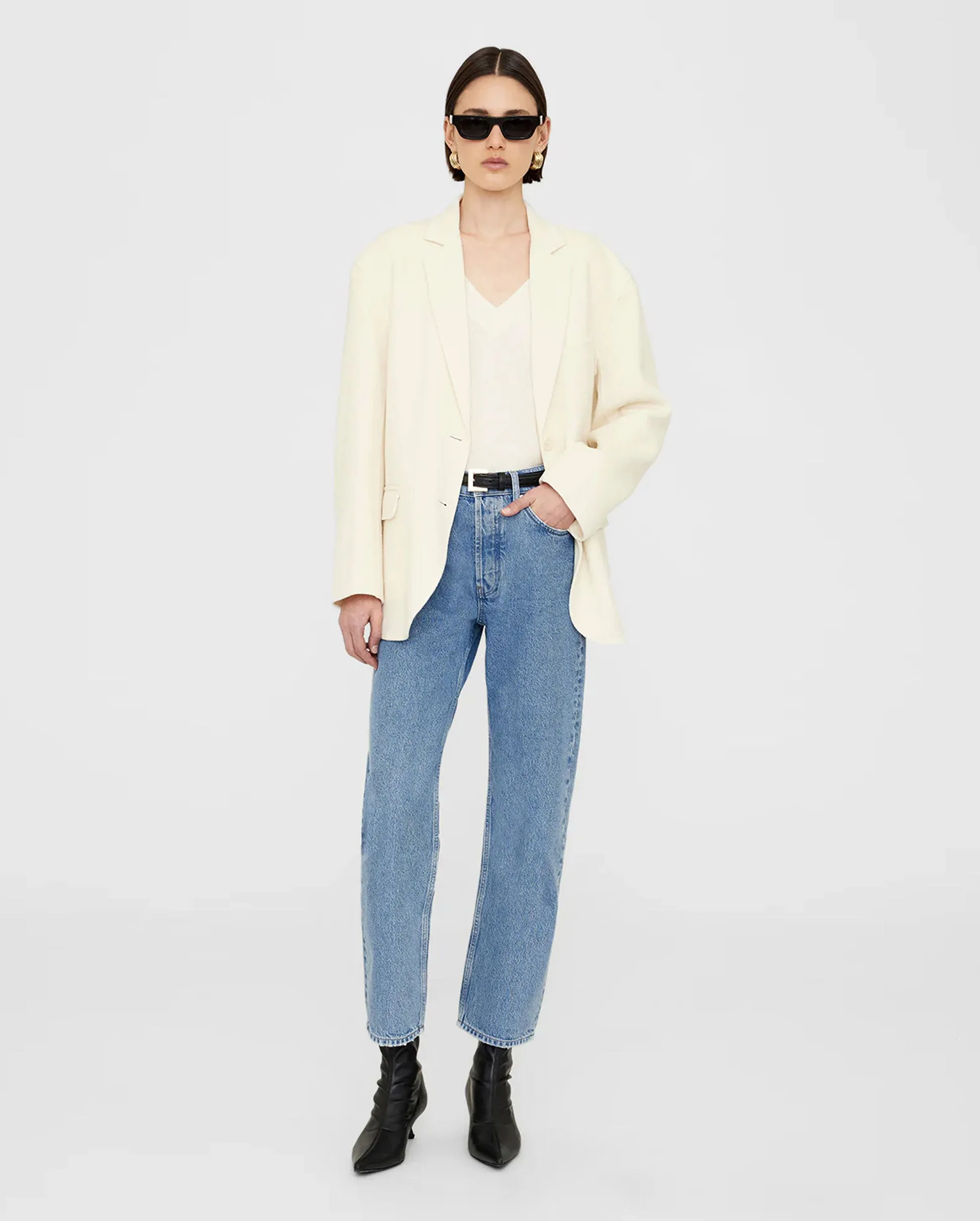 QUINN BLAZER / WHITE CASHMERE BLEND