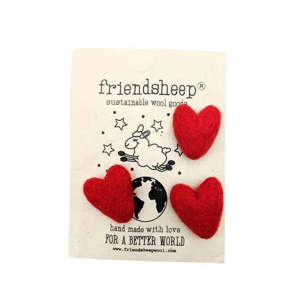 Red Valentine Hearts Eco Fresheners - Set of 3: Red Valentine, New Zealand