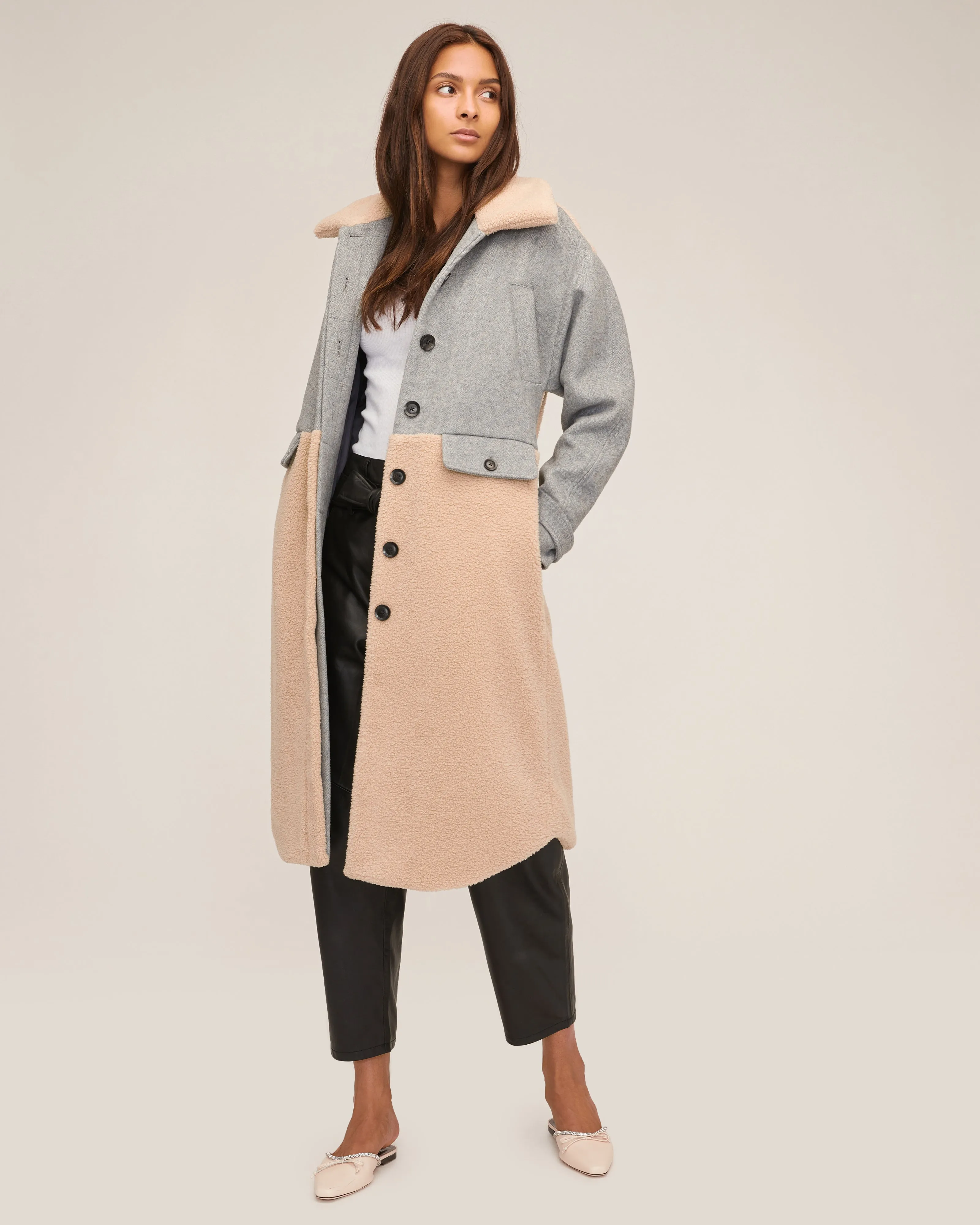 Reese Sherpa Wool Overcoat