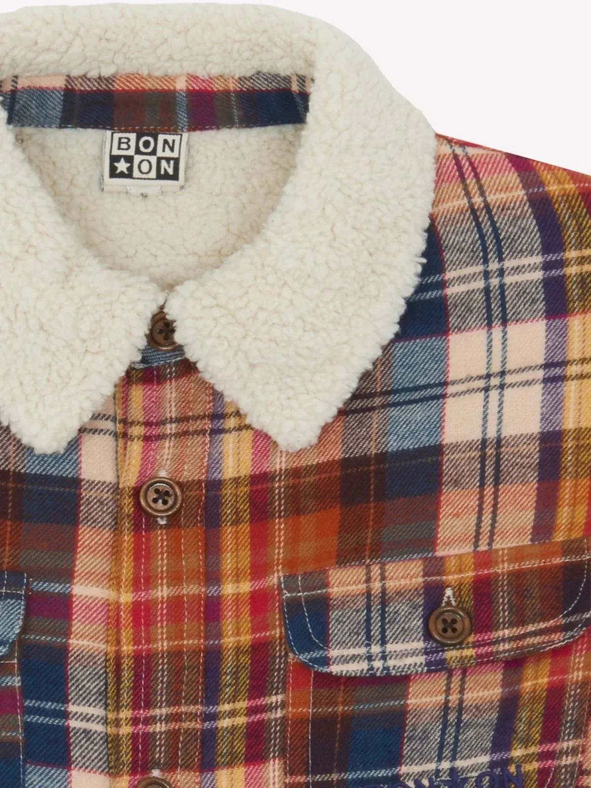 Sherpa Collar Plaid Jacket