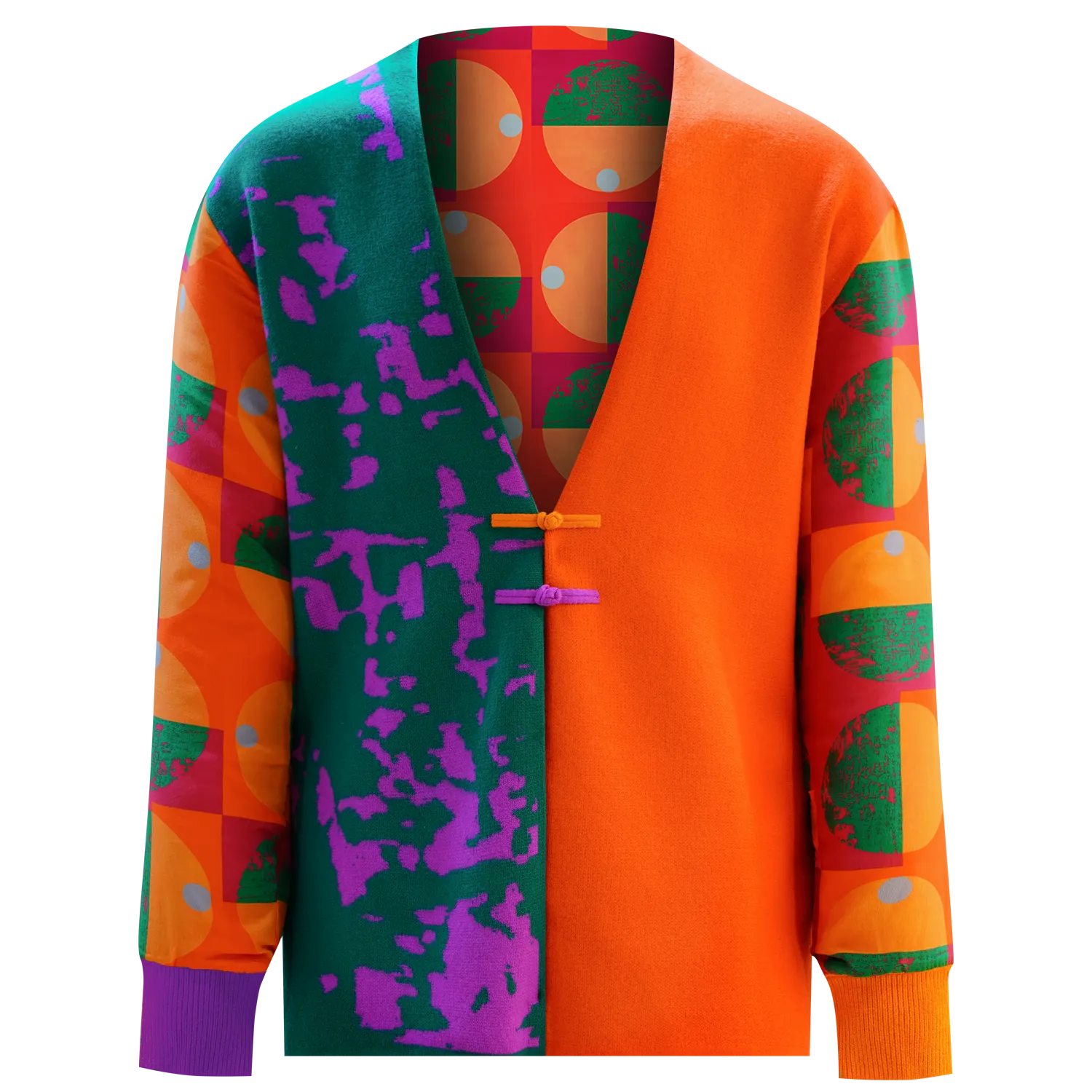 SPARKLE BY KAREN CHAN x HKMoA【FLOWER RAIN】100% Cashmere Tang Jacket / Kung Fu Jacket (花雨) (韓志勳)