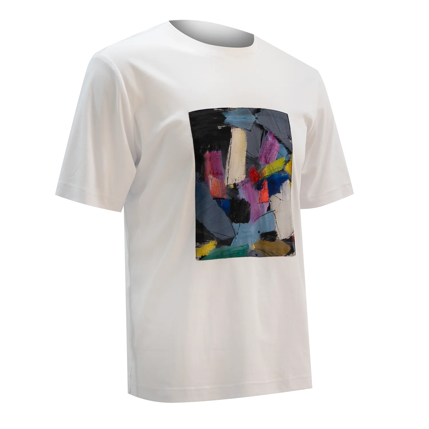 SPARKLE BY KAREN CHAN x HKMoA【PATCHWORK】100% Cotton Tee Shirt with Silk Front (Short Sleeve) (百衲衣)(吳冠中)