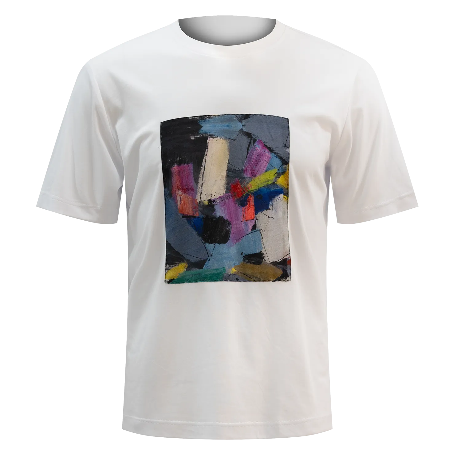 SPARKLE BY KAREN CHAN x HKMoA【PATCHWORK】100% Cotton Tee Shirt with Silk Front (Short Sleeve) (百衲衣)(吳冠中)