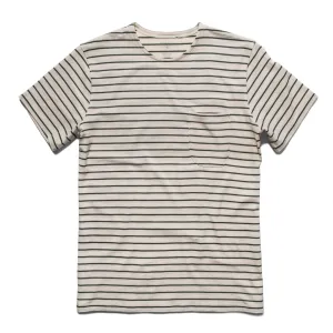 The Mercerized Merino Tee in Forest Stripe