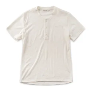 The Short Sleeve Henley in Natural Merino