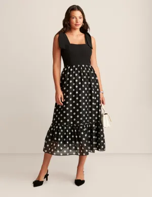 Tie Strap Midi Dress