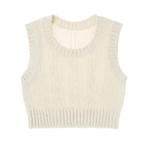 Tocoto Vintage Off White Knitted Vest