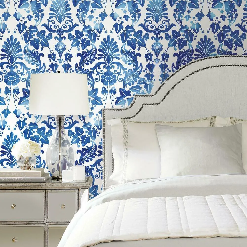 Vine Damask Peel and Stick Wallpaper