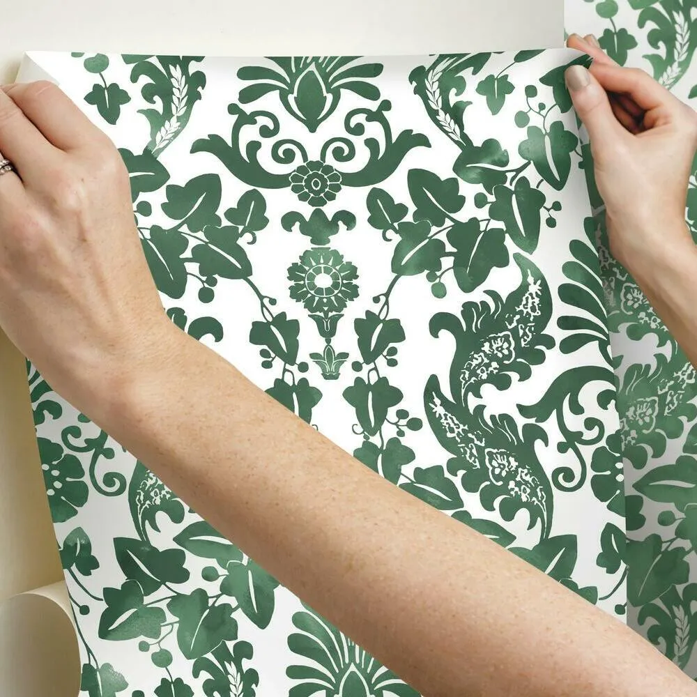 Vine Damask Peel and Stick Wallpaper