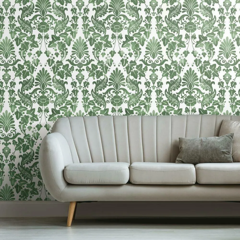 Vine Damask Peel and Stick Wallpaper