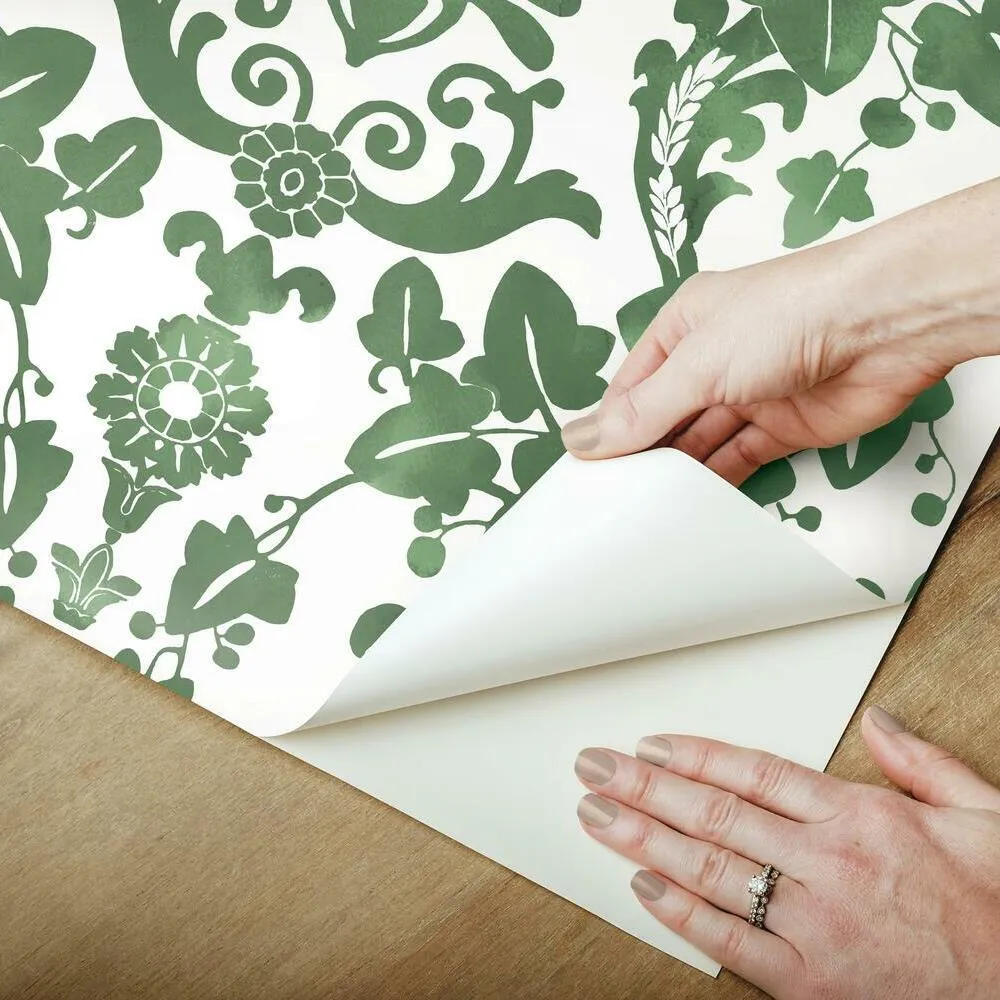 Vine Damask Peel and Stick Wallpaper