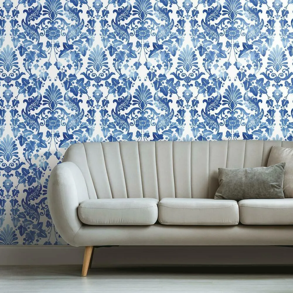 Vine Damask Peel and Stick Wallpaper