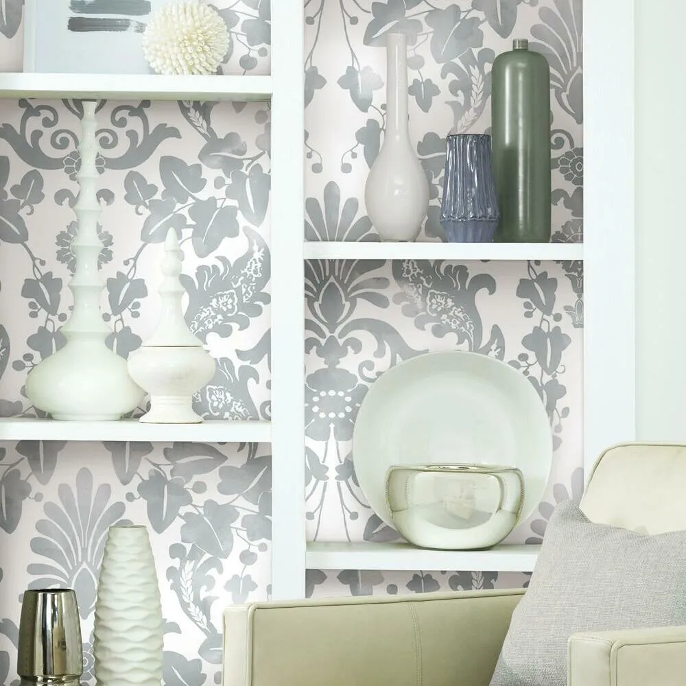 Vine Damask Peel and Stick Wallpaper