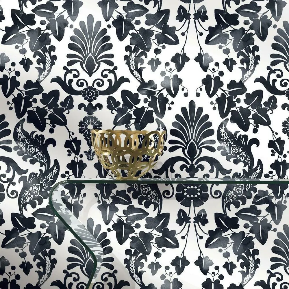 Vine Damask Peel and Stick Wallpaper