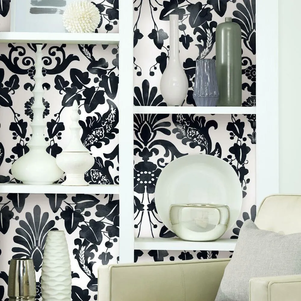 Vine Damask Peel and Stick Wallpaper