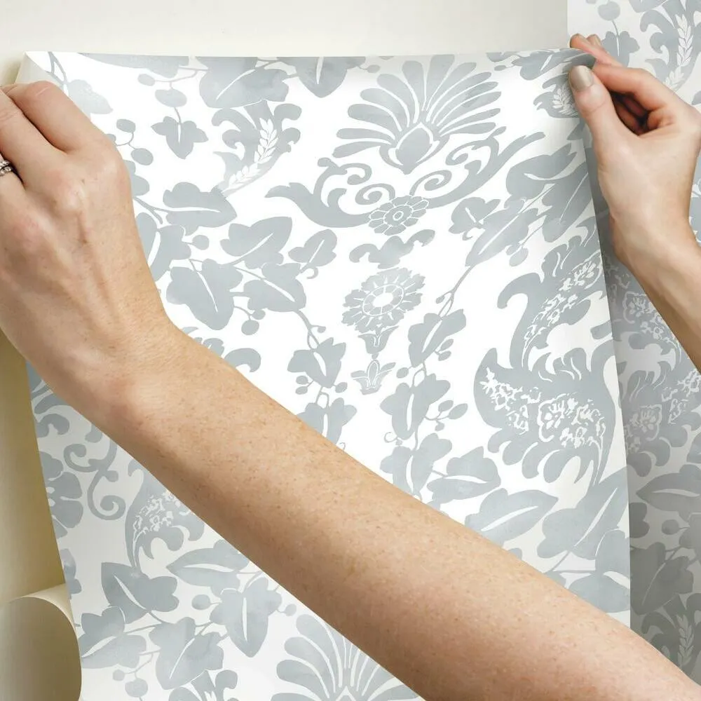 Vine Damask Peel and Stick Wallpaper